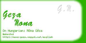 geza mona business card
